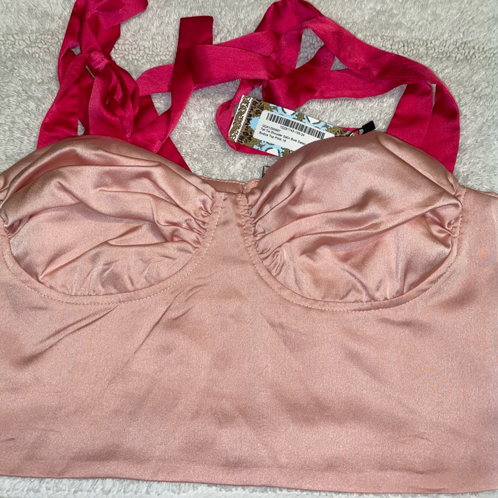 Boohoo satin bust bodice